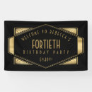 Search for 40th birthday banners Black