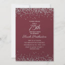 Search for burgundy and silver invitations Chic