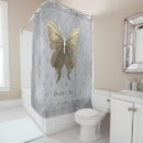 Search for gold butterfly shower curtains Elegant