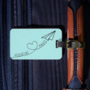 Search for adventure awaits luggage tags Blue