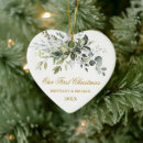 Search for gold christmas tree decorations Just married