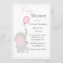 Search for pink grey elephant baby shower invitations Watercolor