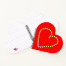 Search for heart shape notebooks Red