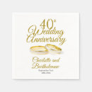 Search for 40th anniversary napkins Gold