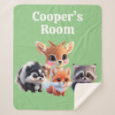 Search for girl birthday blankets Woodland animals