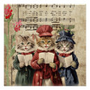 Search for vintage animal illustration posters Cats