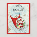 Search for retro fabric postcards Santa claus