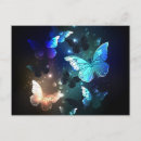 Search for butterflies fluttering postcards Blue