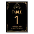 Search for vintage table cards Black and gold