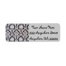 Search for black and white damask return address labels Trendy