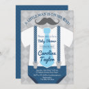 Search for gentleman baby shower invitations Suspenders