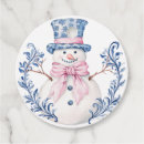 Search for snowman gift tags Pink