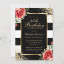 Search for red and black 40th birthday invitations Elegant