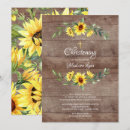 Search for sunflowers christening invitations Rustic