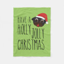 Search for black pug blankets Santa