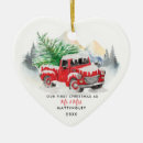 Search for red heart christmas tree decorations Married