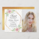 Search for geometric sweet 16 invitations Gold foil