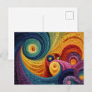 Search for intricate pattern postcards Colourful