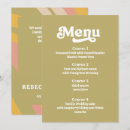 Search for retro wedding menus Green