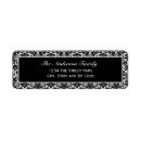 Search for black and white damask return address labels Fancy