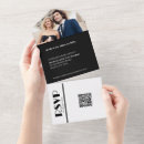 Search for black and white affair invitations Modern