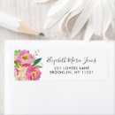 Search for pink purple floral return address labels Chic