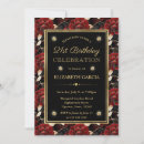 Search for red and black 21st birthday invitations Floral