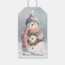 Search for snowman gift tags Pink