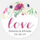 Search for purple floral wedding stickers Botanical garden