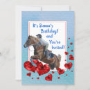 Search for girls pony party invitations Horses