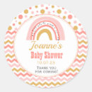 Search for rainbow baby shower stickers Girly