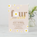Search for boho 4th birthday invitations Daisy