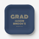 Search for blue and gold graduation plates College
