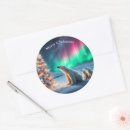 Search for polar lights stickers Aurora borealis