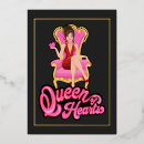 Search for queen of hearts invitations Black