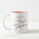 Search for promoted to grandma mugs Great grandmother