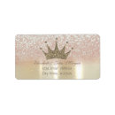 Search for princess wedding return address labels Tiara