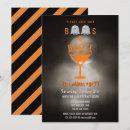 Search for boos and booze halloween invitations Black and orange