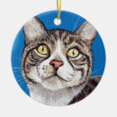 Search for tabby cat christmas tree decorations Green