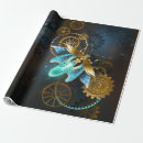 Search for steampunk wrapping paper Blue