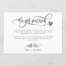 Search for we eloped wedding invitations Elegant