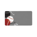 Search for baseball return address labels Red