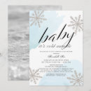 Search for blue and silver baby shower invitations Snowflake