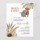 Search for rustic farm baby shower invitations Highland cow