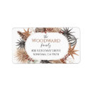 Search for pinecone return address labels Rustic