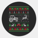 Search for funny tractor stickers Xmas