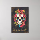 Search for floral skull canvas prints Dia de los muertos