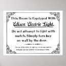 Search for electric light posters Edison