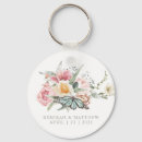 Search for watercolor flower key rings Bride