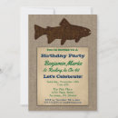 Search for fishing birthday invitations Rustic